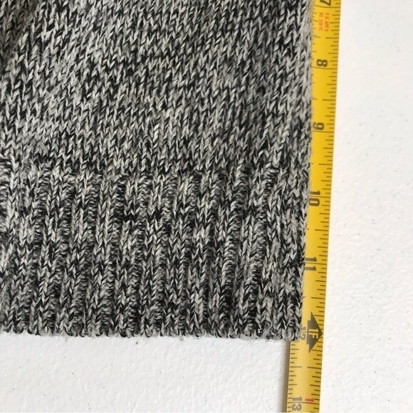 Rocawear Funnel Neck Tie Gray Black Marled Sweater Kangaroo Pocket Womens 2X - Picture 7 of 12